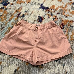 Maurices coral button zip pocketed ladies women size small shorts chino pleated